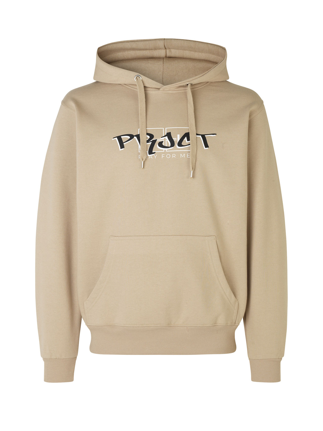 ‘PRAY FOR ME’ Hoodie, Urban Front Logo – Sand – 88PRJCT – Streetwear