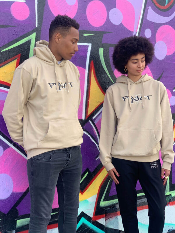 ‘PRAY FOR ME’ Hoodie, Urban Front Logo – Sand - Image 4