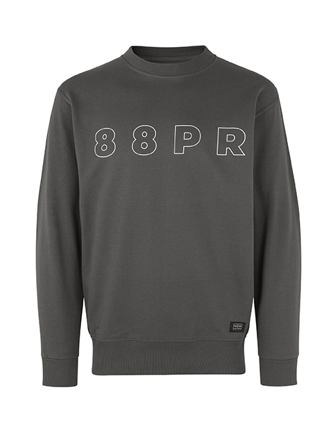 Billede af 88 COLLECTION Crewneck, Outline Logo - Steel Grey