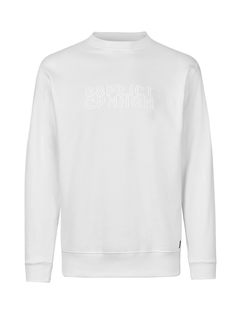 LOGO COLLECTION Sweatshirt Front Embroidered Logo White