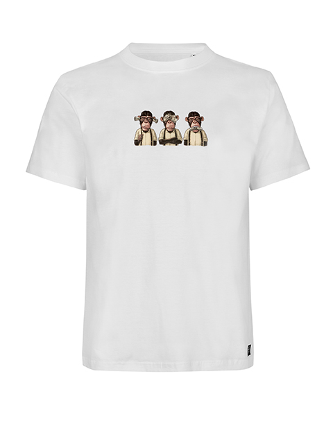 Se MONKEY BUSINESS T-Shirt Front Print White hos 88PRJCT