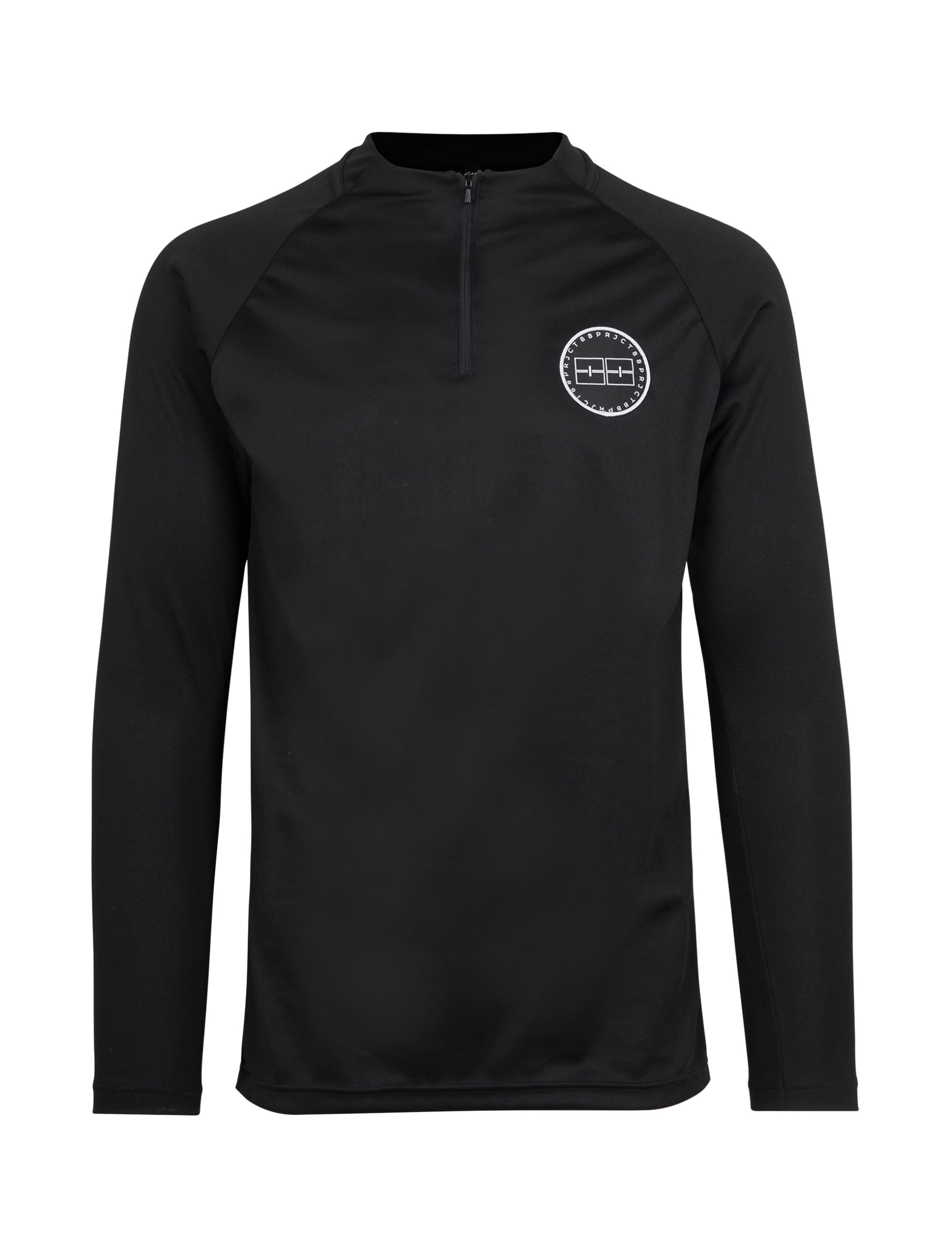 LOGO COLLECTION Long Sleeve Sports Top With Chest Logo Black