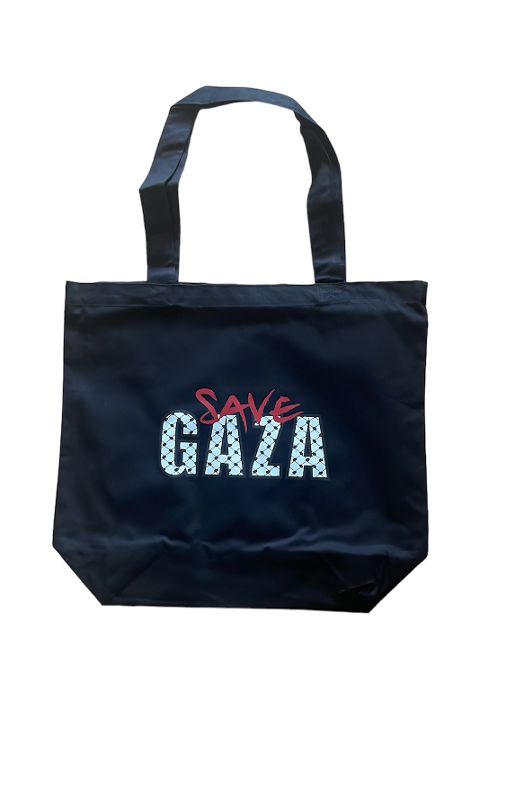 Billede af CHARITY SAVE GAZA' MEDIUM TOTE BAG BLACK